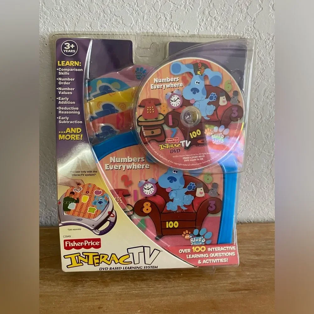 New Fisher Price Interact TV DVD Blues Clues Numbers Everywhere